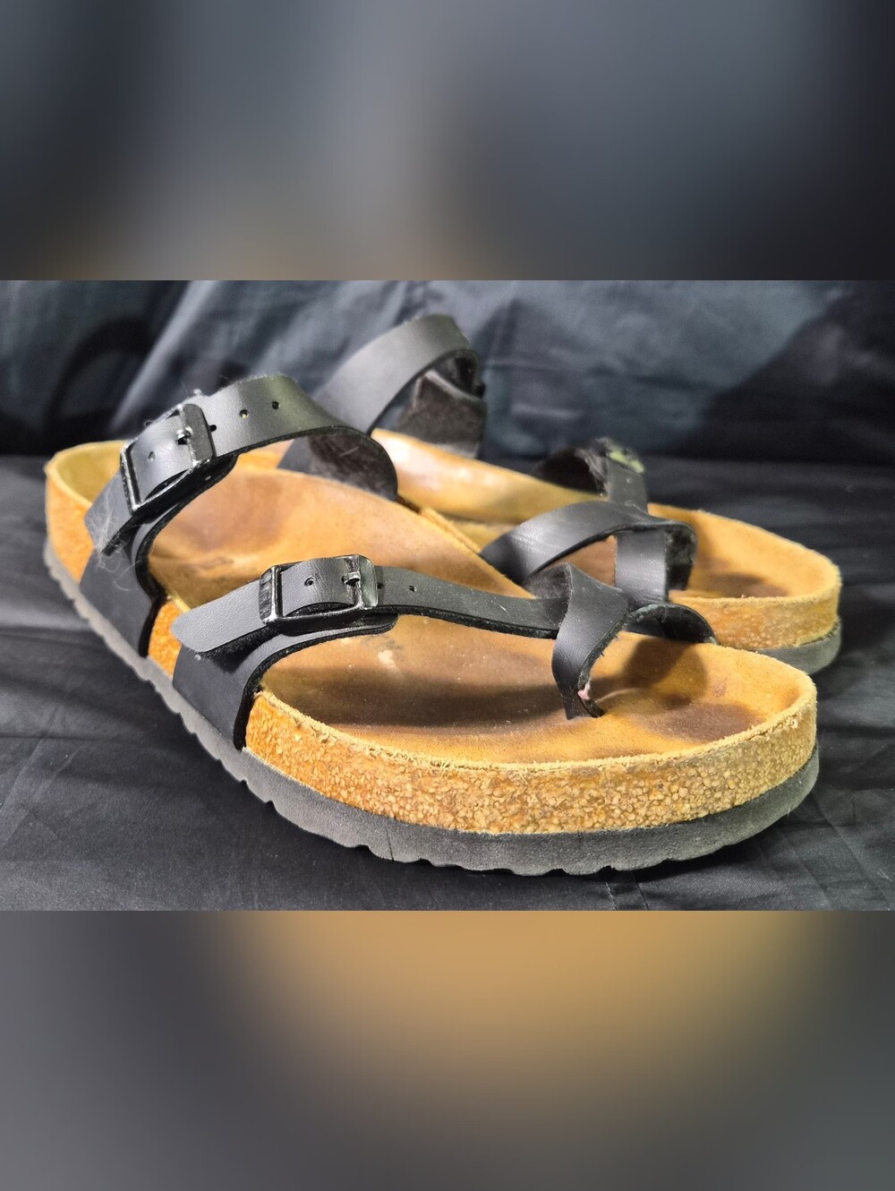 Women's Birkenstock Mayari Black Leather Sandals Sz. 8-8.5 (39)